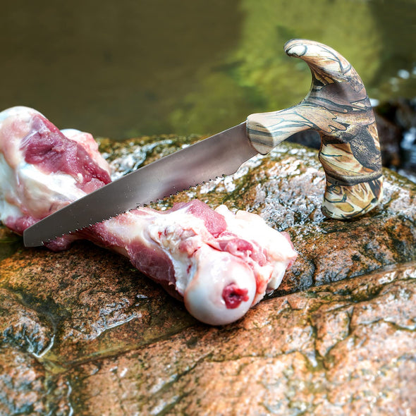 Jellas 10 Pieces Hunting Knife Set, Fixed Blade Knife Hunting Field Dressing Kit, Compact Skinning Knives for Camping Fishing, Portable Survival Kit Camping Tool Set, Camping Gear