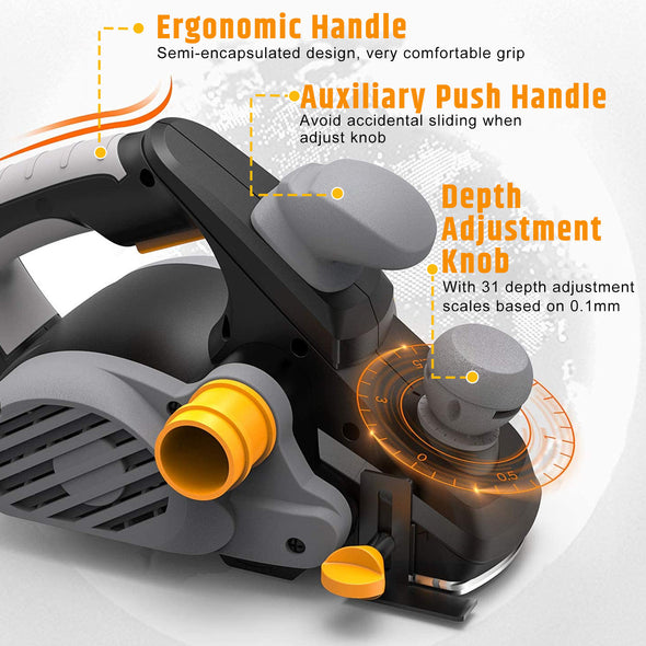 Jellas 7.5Amp Power Hand Planer -EP01