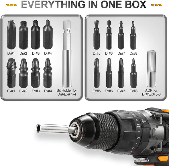 Jellas 22PCS Screw Extractor02