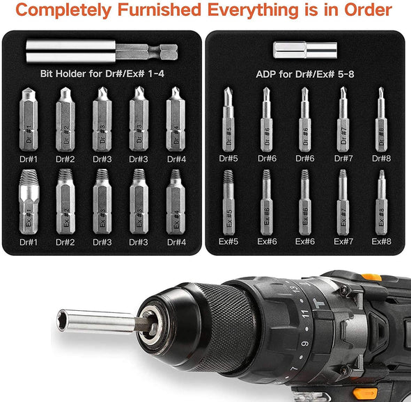 Jellas 22PCS Screw Extractor01