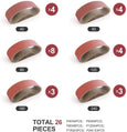 Jellas 26PCS Sanding Belts