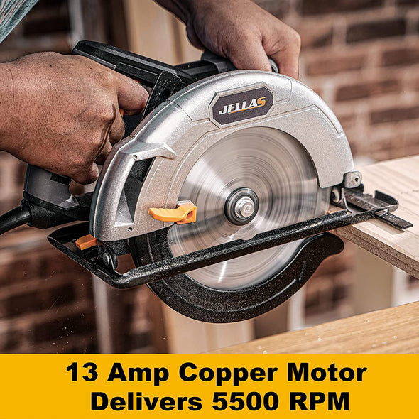 Jellas 13-Amp 5500RPM Circular Saw