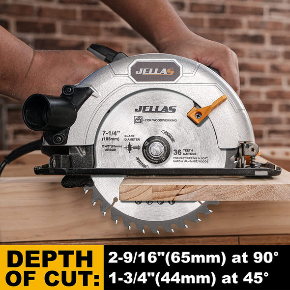 Jellas 13-Amp 5500RPM Circular Saw