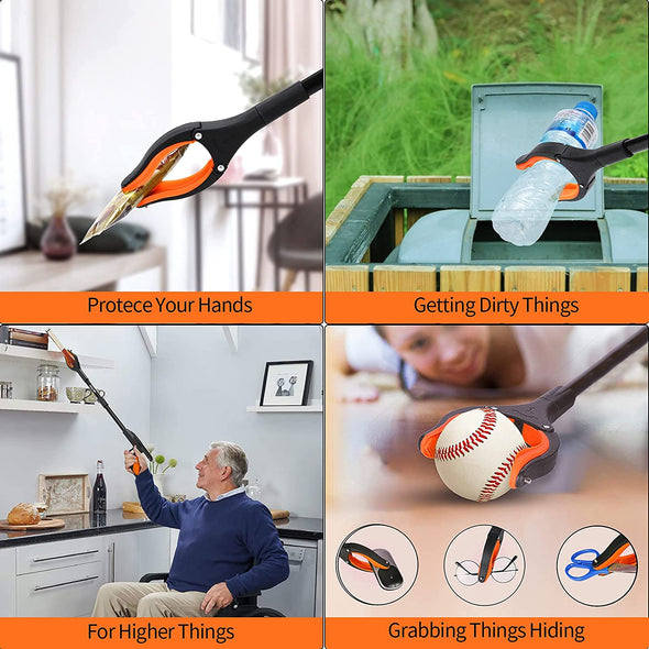 Jellas 2-Pack 32 Inch Grabber Reacher Tool