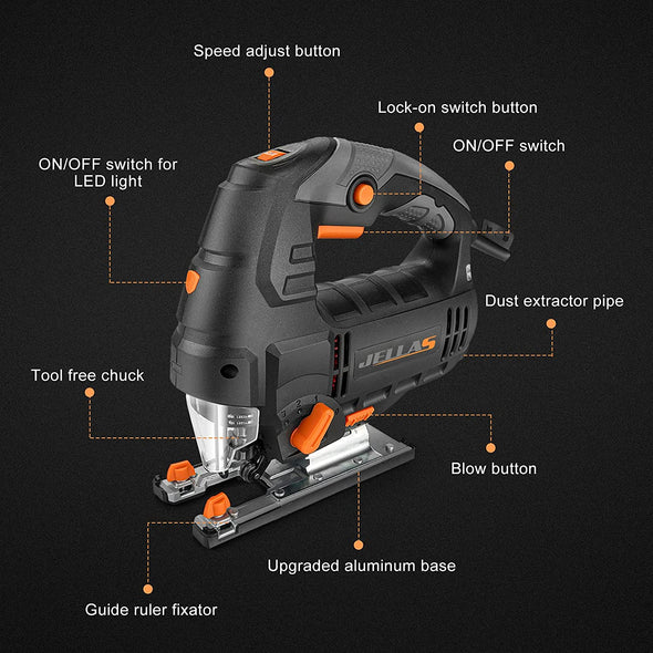 Jellas 6.7Amp Electric Jig Saw